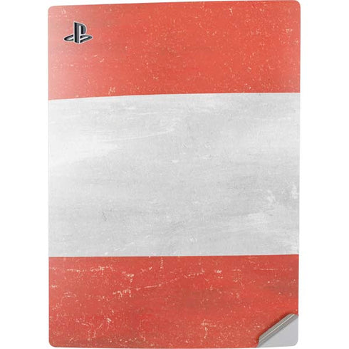 Distressed Austria Flag PS5 Digital Edition Console Skin